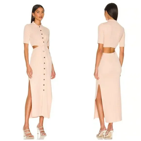 Significant Other Delta Knit Dress in Apricot - www.disolcolor.com